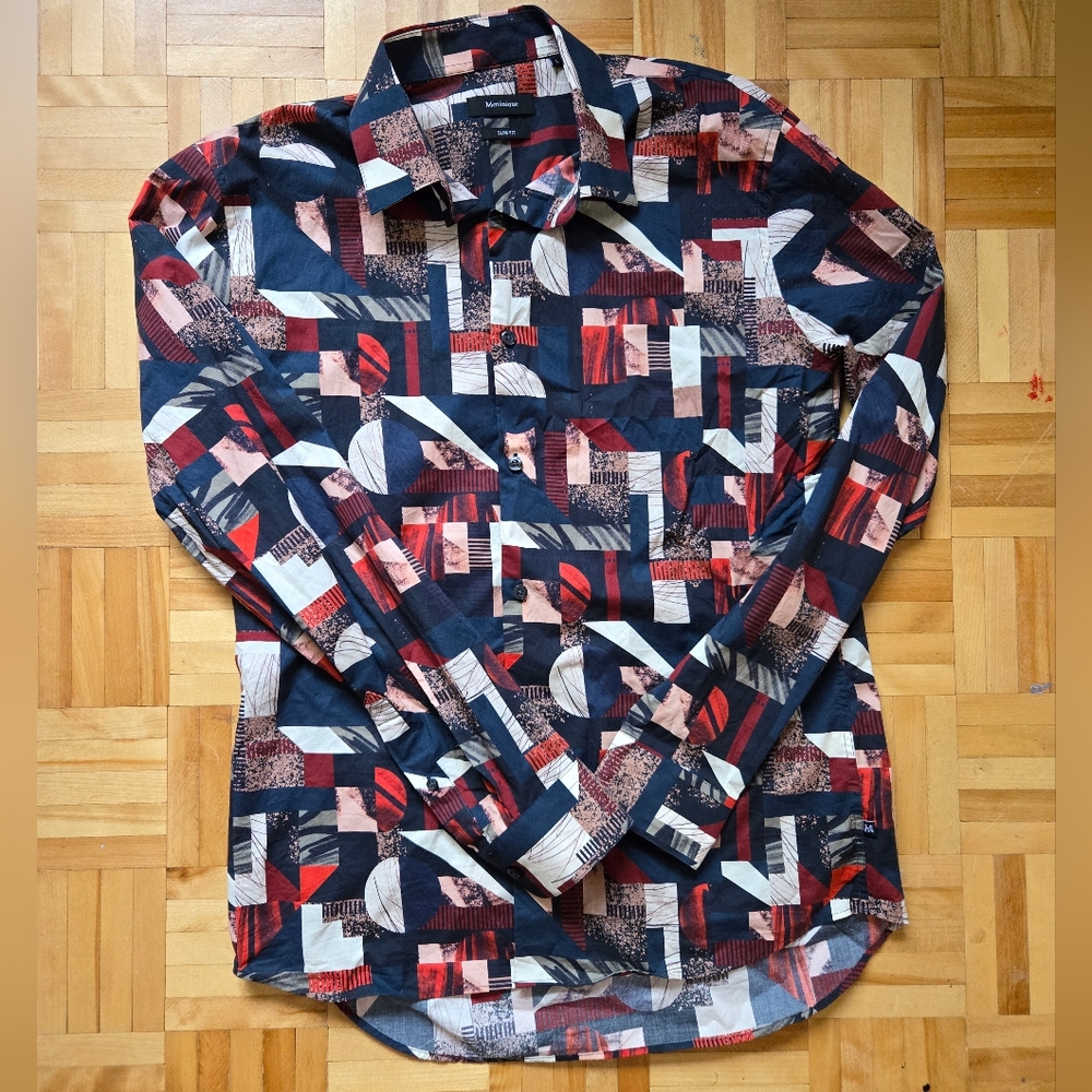 Matinique Geometric Button Up